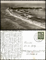 Ansichtskarte Döse-Cuxhaven Luftbild Strandhaus - Schiffe 1962 - Cuxhaven