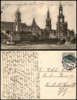 Ansichtskarte Innere Altstadt-Dresden Elbdampfer Hofkirche Ständehaus 1910 - Dresden