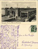Ansichtskarte Ludwigshafen Rheinbrücke, Mannheim - Straßenbahn 1937 - Ludwigshafen