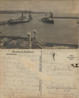 Ansichtskarte Konstanz Hafeneinfahrt - Dampfer, Fotokarte 1921 - Konstanz