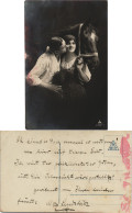 Ansichtskarte  Liebespaar Und Pferd - Fotokunst 1909 - Couples