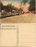 Postcard Kairo القاهرة Straße Von Kairo Nach Den Pyramiden 1912 - Cairo