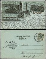 Ansichtskarte Hamburg Mondscheinlitho: Uhlenhorst, Zoo, Alster 1899 - Other & Unclassified