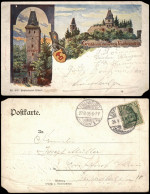 Ansichtskarte Königstein (Taunus) Burgruine Falkenstein - 2 Bild 1905 - Koenigstein