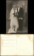 Ansichtskarte  Hochzeit - Braut, Bräutogam - Atelierfoto 1922 - Noces