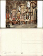 Künstlerkarte (Art) Kunstwerk Künstler Blažiček: Intérieur D'une église 1930 - Paintings