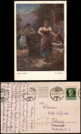 HANS ZATZKA Künstlerkarte: Gemälde / Kunstwerke Die Müllerin 1918 - Paintings