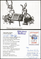 Ansichtskarte  Schach Chess Spiel Osterfest-Karte Hasen Am Schachspielen 2000 - Contemporain (à Partir De 1950)