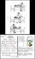 Ansichtskarte  Schach Chess Spiel Spieler Spielt Gegen Sich Alleine 2002 - Contemporain (à Partir De 1950)