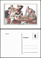 Schach-Spiel Motiv-AK Illustration Humor Militärs Als Spieler 1980 - Contemporain (à Partir De 1950)