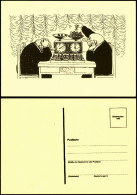 Ansichtskarte  Schach - Spiel, Männer Beim Zeit-Schach Scherzkarte 1980 - Contemporain (à Partir De 1950)