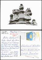 Ansichtskarte  Schach - Spiel, Scherzkarte 2004  Gel. Fernschach - Contemporain (à Partir De 1950)