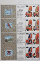CAVALERIE DITE LEGERE , FRANCAISE ET ETRANGERE   COSTUMES   LITH BRANDIN     41 X 30 CM. - Prints & Engravings