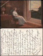 Künstlerkarte: Gemälde / Kunstwerke N. Holtmark: Stille Betrachtung 1913 - Peintures & Tableaux