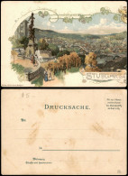 Stuttgart Künstler Litho AK Von Den Terrassen Auf Die Stadt Weinlaub 1907 - Stuttgart