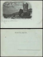 Ansichtskarte Rüdesheim (Rhein) Promenade - Mondscheinlitho 1899 - Ruedesheim A. Rh.