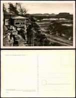 Ansichtskarte Rathen Sachs. Schweiz. Bastei-Hotel Mit Elbpanorama 1957 - Rathen