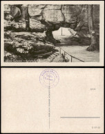 Ansichtskarte .Sachsen Sächs. Schweiz Kuhstall (Felsen-Partie) 1950 - Autres & Non Classés