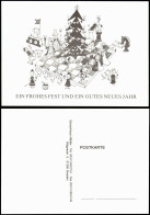 Ansichtskarte  Schach Chess Illustration Weihnachten Auf Schachbrett 1990 - Contemporain (à Partir De 1950)