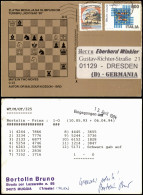 Ansichtskarte  Schach Chess Illustration Schachbrett Mit Spielzügen 1994 - Contemporary (from 1950)