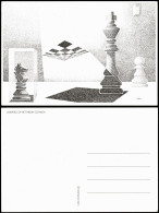 VARIATIES OP HET THEMA SCHAKEN Schach Chess - Spiel KÜNSTLERKARTE 2008 - Contemporary (from 1950)