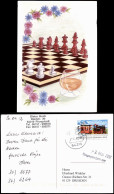 Schach Chess - Spiel , Künstlerkarte Blumen Schachbrett Vw Fernschach 2012 - Contemporain (à Partir De 1950)