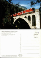 Elektro-Lokomotive »Zuoz« Der Rhätischen Bahn Schnellzug Soliser-Viadukt 1980 - Trains