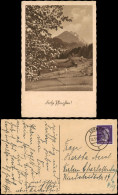 Ansichtskarte  Glückwunsch: Pfingsten Landschaft Baumblüte 1942 - Pfingsten