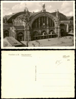 Foto Ansichtskarte Frankfurt Am Main Hauptbahnhof Eingang 1935 - Frankfurt A. Main