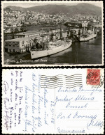 Cartoline Genua Genova (Zena) Hafen, Dampfer - Fotokarte 1954 - Other & Unclassified