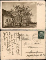Ansichtskarte  Glückwunsch: Pfingsten Baum Vor Haus 1938  Gel. Stempel Breslau - Pentecôte