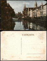 Postkaart Gent Ghent (Gand) Straße, Kanal 1917 - Autres & Non Classés