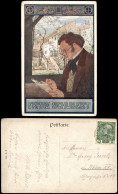 Künstlerkarte Gemälde Kunstwerk (Art) Porträt FRANZ SCHUBERT 1910 - Malerei & Gemälde