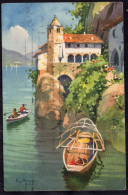 Italy - 1940 - Colore - S. Bonelli - Lago Mayor Piemonte - Santa Caterina Del Sasso - Malerei & Gemälde