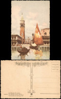 Cartoline Venedig Venezia La Piazzetta Dalla Laguna (Künstlerkarte) 1920 - Other & Unclassified