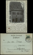 Ansichtskarte Eisleben Luthers Sterbehaus - Mondscheinlitho 1898 - Autres & Non Classés