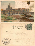 Ansichtskarte Innere Altstadt-Dresden Stadtpanorama - Künstlerkarte Kley 1899 - Dresden