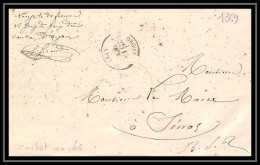 39190 Lac Orgon 1869 Pour Senas Marque Postale Bouches Du Rhone Lettre Cover - 1849-1876: Période Classique