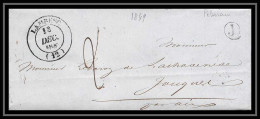 39039 Lambesc 1849 Boite Rurale J Pélissanne Bouches Du Rhone Pour Jouques Lettre Cover Marque Postale - 1849-1876: Période Classique