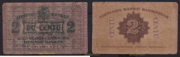 3313 LITUANIA 1922 LITHUANIA 2 CENTU 1922 - Lituanie