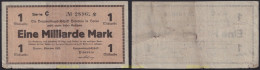 3698 ALEMANIA 1923 GERMANY EINE MILLIARDE MARK BERNE 1923 - Collections