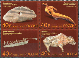 Russia 2019. 100 Years Of Russian Academic Archeology (MNH OG) Block Of 4 Stamps - Ungebraucht