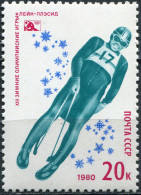 USSR 1980. Luge (MNH OG) Stamp - Unused Stamps
