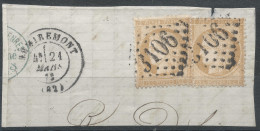 Lot N°83500  Deux N°59/grand Fragment, Oblitéré GC 3106 REMIREMONT(82), Indice 3 - 1871-1875 Ceres