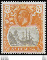 1922 St. Helena Giorgio V 7s.6p. Torn Flag MNH SG. N. 111b - Autres & Non Classés