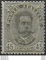 1895 Italia Umberto I 45c. Verde Oliva Mc MNH Sassone N. 63 - Autres & Non Classés