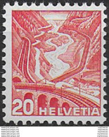 1936 Svizzera Vedute 20c. I Tipo Goffrata MNH Unificato N. 293Ba - Autres & Non Classés