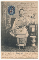 CPA - CHINE - Chinese Lady - Affr Timbre Russe 10K Surchargé - 1906 - Chine
