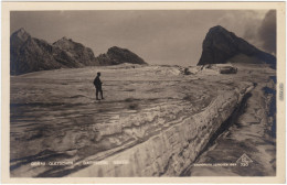 Hallstatt Bergsteiger An Gletscherspalte Gosaugletscher Dachstein Fotokarte 1926 - Autres & Non Classés