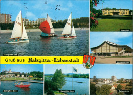 Lebenstedt-Salzgitter See Mit Segelbooten, Bohnhof, Eissporthalle, Panorama 1987 - Salzgitter
